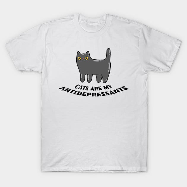 Cat Antidepressant T-Shirt by ExtraGoodSauce